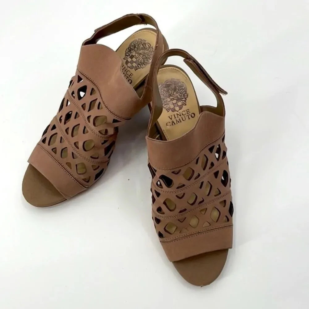 Vince Camuto Cutout Nubuck Sandals- Deverly - Picture 8 of 9